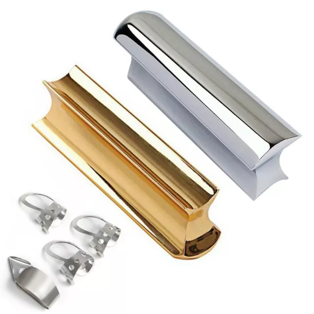 Guitar Slide Tone Bar Stainless Steel Electric Guitar Slide with 4 Metal Slide