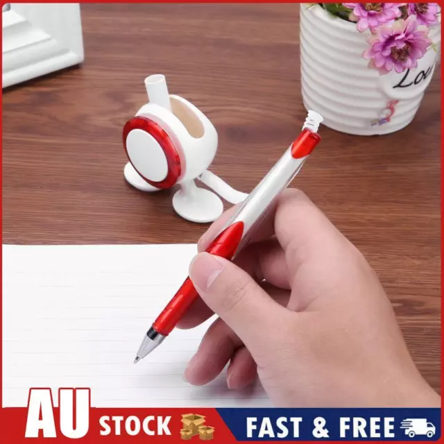 Ballpoint Pen Creative Fixed Desktop Pen Cute Stationery Supplies (Red) AU