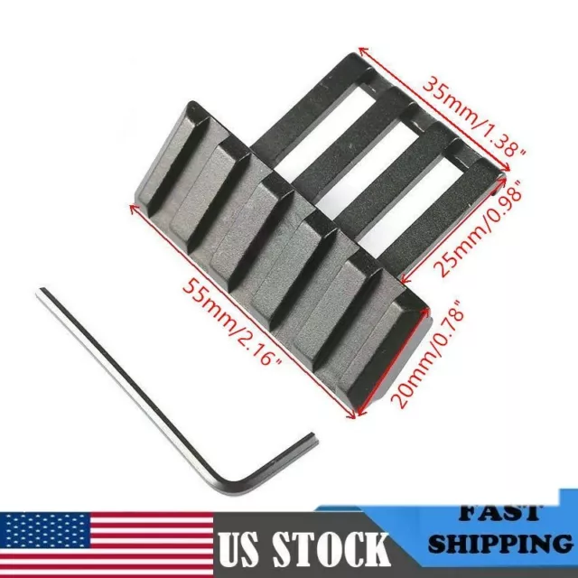 Tactical 45 Degree Offset Angle Mount 5 Slots Low Profile Picatinny Weaver Rail