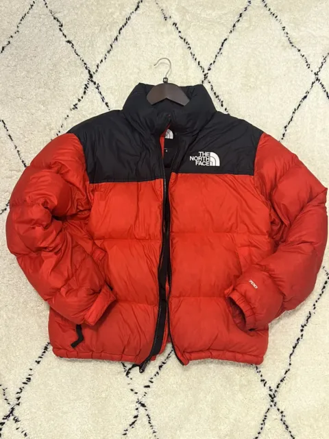 The North Face 1996 Nuptse Puffer Jacket Mens Fiery Red UK M 100% Genuine