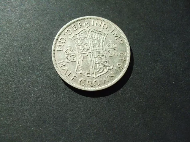 G.B 1942 George VI Silver Half-Crown Coin