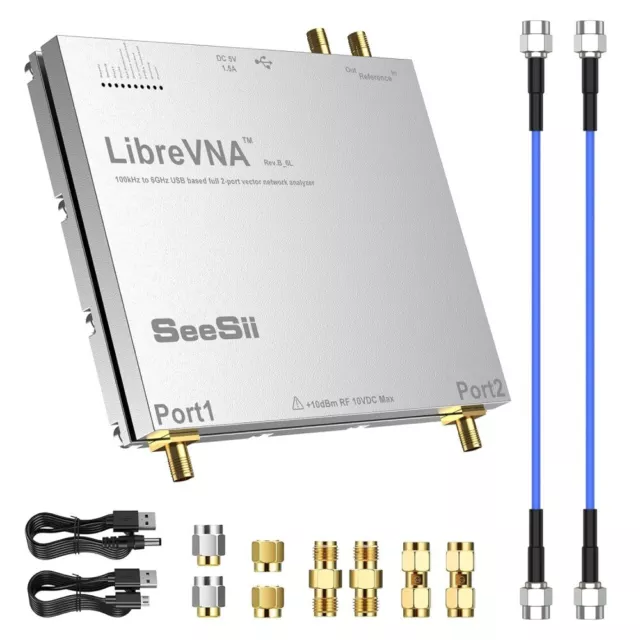 SeeSii 100kHz-6GHz Vector Network Analyzer PC LibreVNA 2.0 Antenna Analyzer