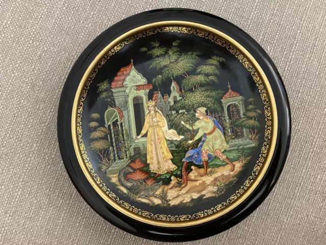 Palekh Russian Fairytales Handing Plate Framed