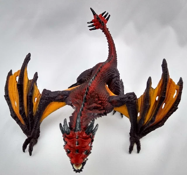  SCHLEICH WINGED ELDORADO Eldrador Dragon Fighter 8" Figure D-73527 Red Illustration 