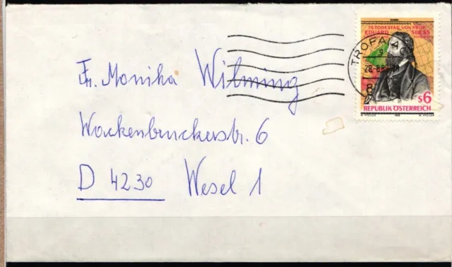 Österreich 1951 gestempelt auf Brief #KJ258