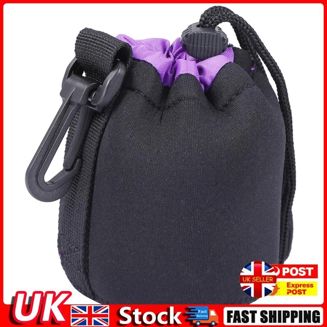 Neoprene Camera Lens Pouch Drawstring Waterproof Shockproof Soft Bag (S) Hot
