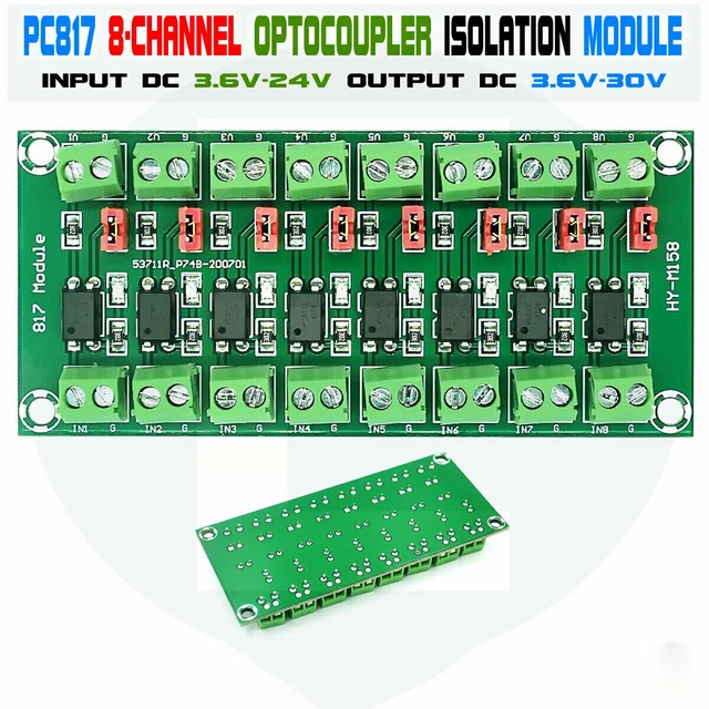 PC817 8 CHANNEL Optocoupler Photocoupler Phototransistor Module for