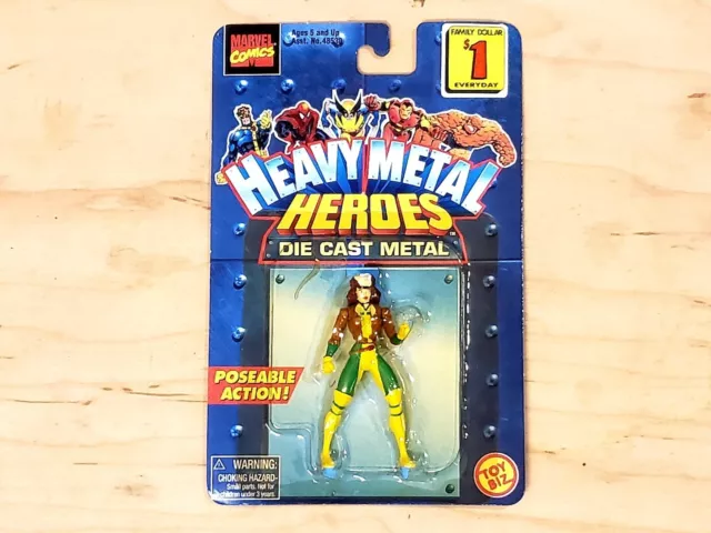 Marvel Heavy Metal Heroes Die Cast Rogue Action Figure X-Men Toy Biz Toybiz 1997