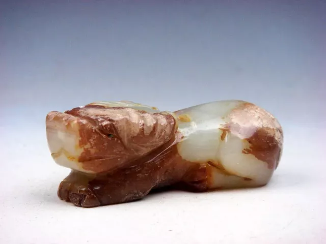 Old Nephrite Jade Stone Carved Sculpture Buffalo Ox Crouching #01262208