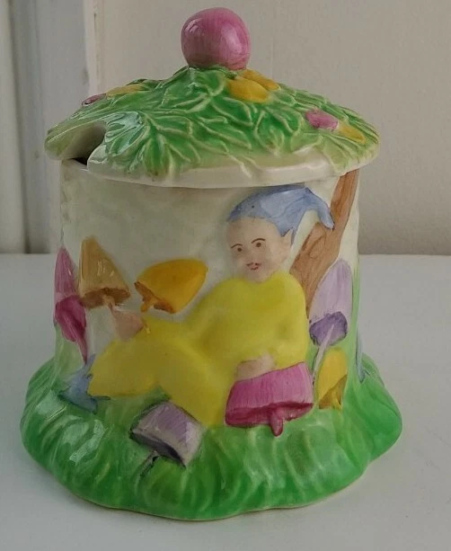 Pixie Royal Winton Sugar Pot England c1940s Lidded 11cm tall English