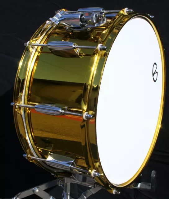 Designer Stahl Snare Drum mirror gold 14" mal 6,5"