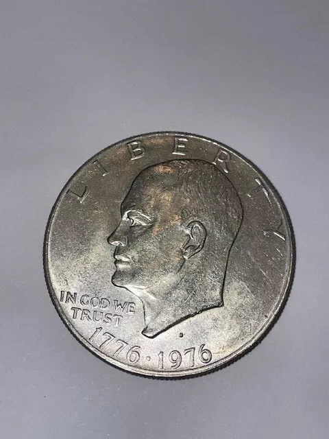 1776-1976-D  Eisenhower Liberty Bell Moon One Dollar US Bicentennial Coin
