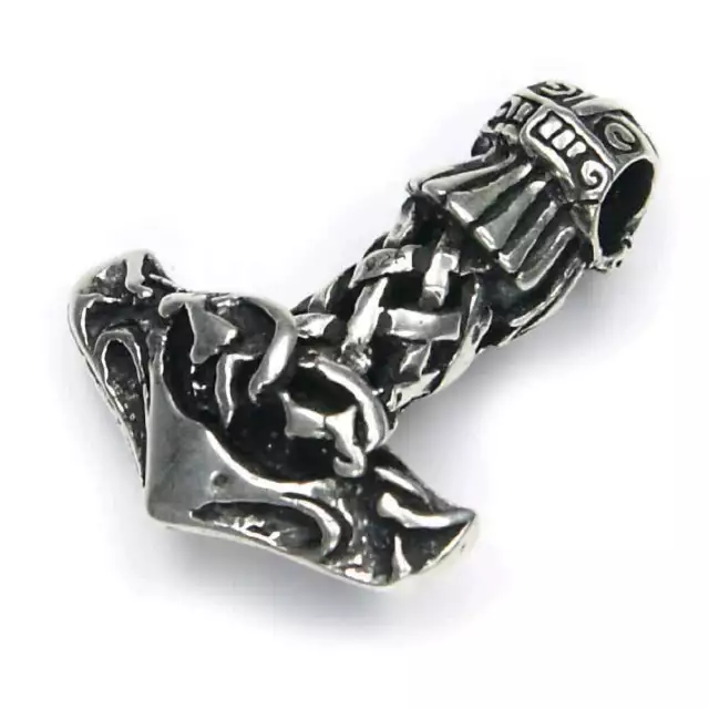 Massiver Thors Hammer Wikinger Anhänger 925er Silber Symbol Schmuck - NEU