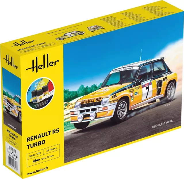 Heller 1:24 Modèle Kit Ensemble Cadeau - Renault R5 Turbo HEL56717