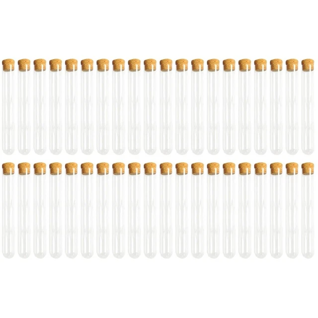 60 PCS Mini Cork Bottles Party Test Tube Glass Terrarium Lid Pin