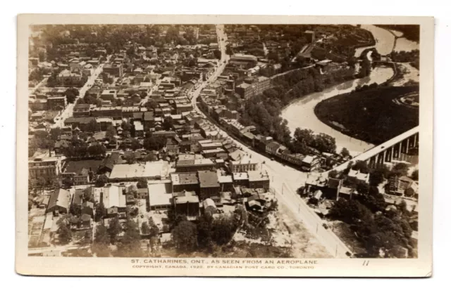 RPPC POSTCARD CIRCA 1930s ST. CATHARINES ONTARIO CANADA AEREOVIEW FROM PLANE