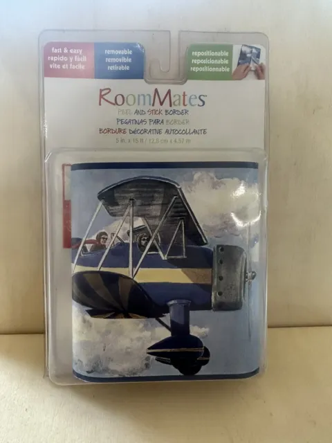 "Aviones RoomMates para niños aviones vinilo extraíble borde 5""x15""