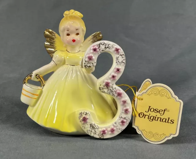 Josef Originals Dakin Birthday Girl Angel Figurine Three Year 3 With Tag Vintage