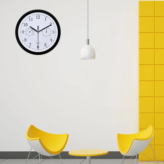 Reloj con termómetro reloj de pared reloj de salón movimiento barrido personalidad