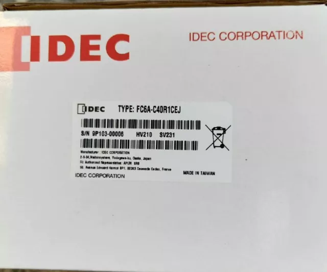 1PCS NEW IDEC FC6A-C40R1CEJ ModuleFedex shipping