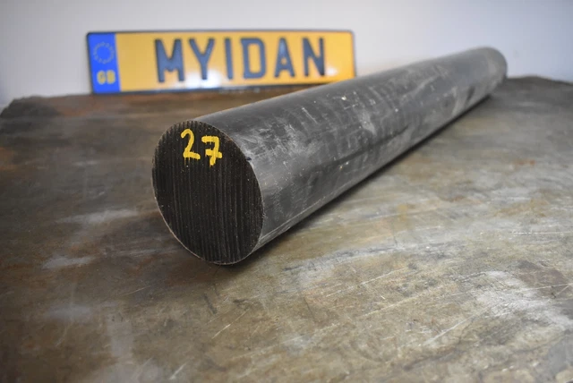 90mm x 800mm Black Nylon 6 Engineering Plastic Billet Round Bar (27)