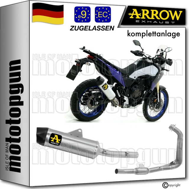 Arrow Komplettanlage Für Yamaha TMAX 560 - Race-Tech Aluminium Schwarz Mit Kat