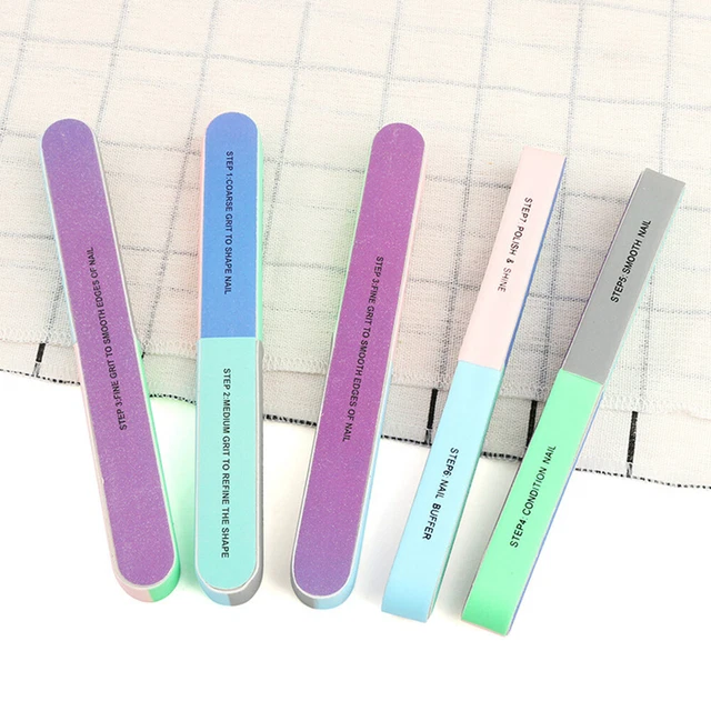 10 PCS ACRYLIC nail buffer Glass Nail Files Natural Emery Boards for £9