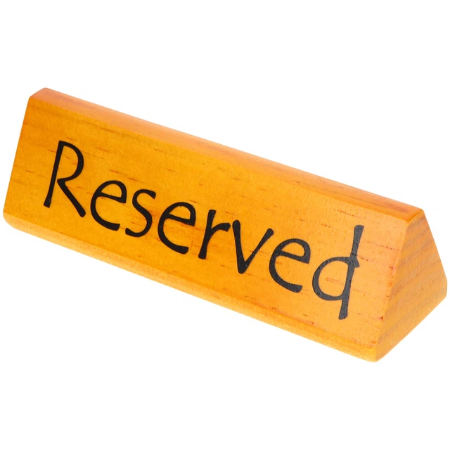 Produktbild von 6er-Set Acryl-Reserviertschilder – Golden, 17x6x6 Cm – Für Tische, Stühle & Banketts – Robust, Klar Bedruckt – Für Hochzeiten, Restaurants & Partys