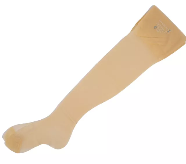 Vtg Berkshire Stockings Ivory Actionwear Stretch C 600 Sheer Reinforced Toe