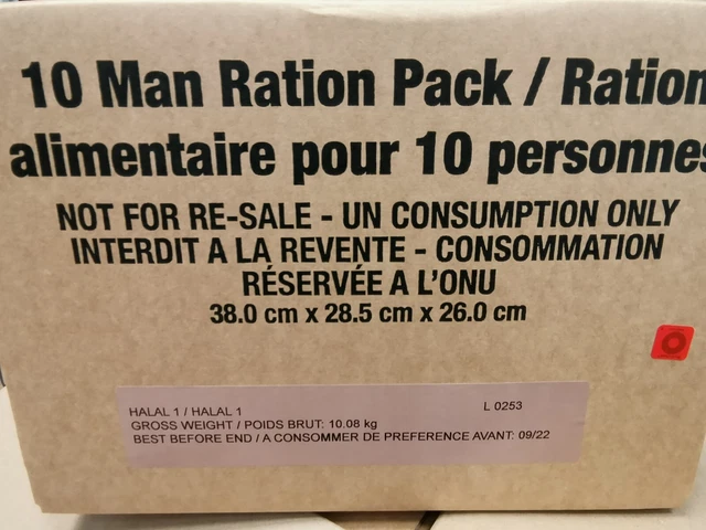 10 MAN RATION Pack MRE British Army Genuine Halal £99.00 - PicClick UK