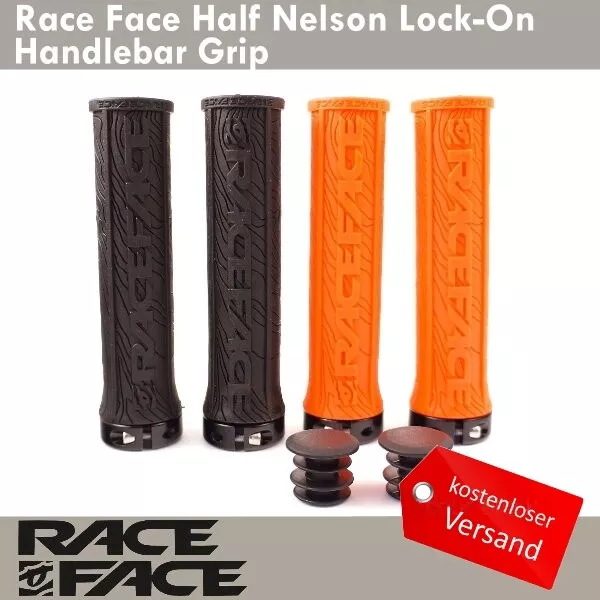 Race Face Half Nelson Lock-on Lenkergriffe Mountainbike XC DH Orange / Schwarz