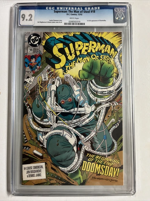 Superman: The Man of Steel #18 CGC 9.2 KEY DC First Full Appearance of Doomsday