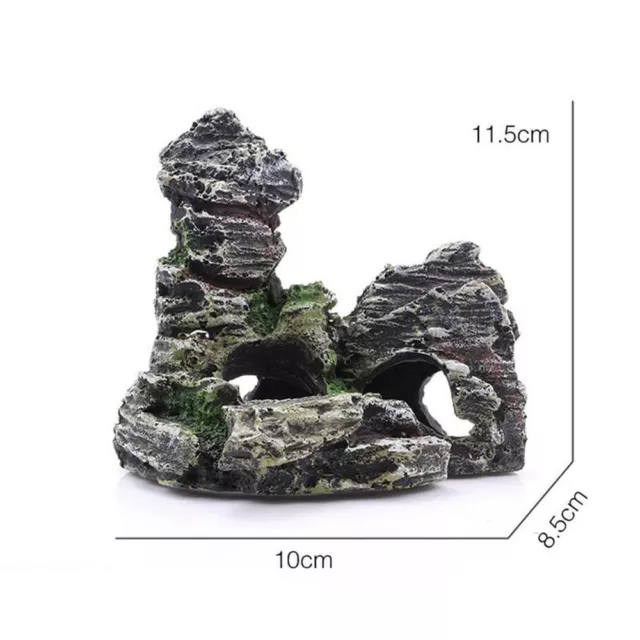 Mountain View Fish Tank Aquarium Decoration Rockery Ornament Rock Cave Stone 2