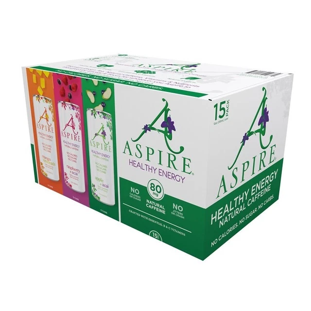 ASPIRE ENERGY DRINK Variety Pack, 12 oz, Pack of 15 28.97 PicClick