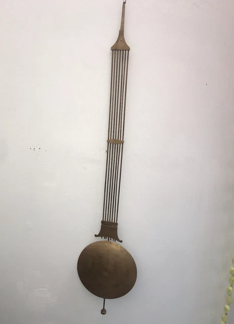 Pendulum Morbier French Harp Wall Clock 1800s gilt Antique 41” Brass Comtoise Pendulum Morbier French Harp Wall Clock 1800s gilt Antique 41” Brass Comtoise