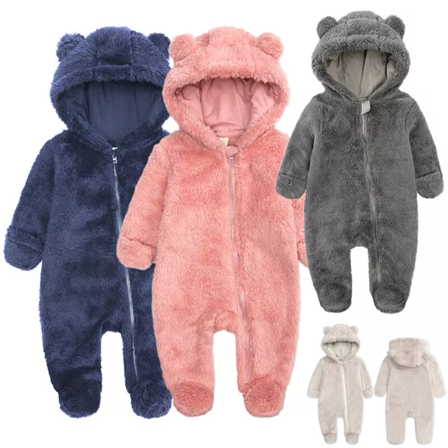 Tuta tutina con cappuccio neonato bambino bambino orso bambina orso body abiti