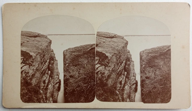 Stereoview Rhode Island, Purgatory, J. A. Williams, Newport, RI