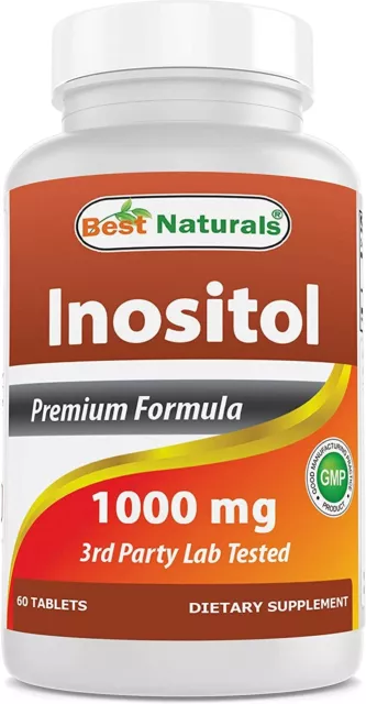 Best Naturals Inositol 1000Mg 60 Tablets - Also Called Vitamin B8