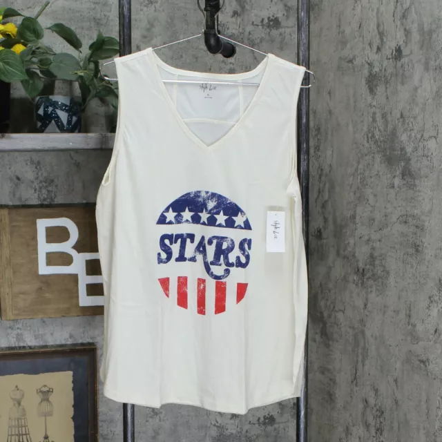 NWT Style & Co. Women's Patriotic Stars Graphic Print Tank Top. S-XL