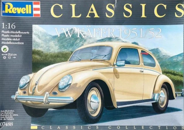 Maquette Revell VW Käfer 1951/52 – Échelle 1:16, Classics Réf 7488, Occasion