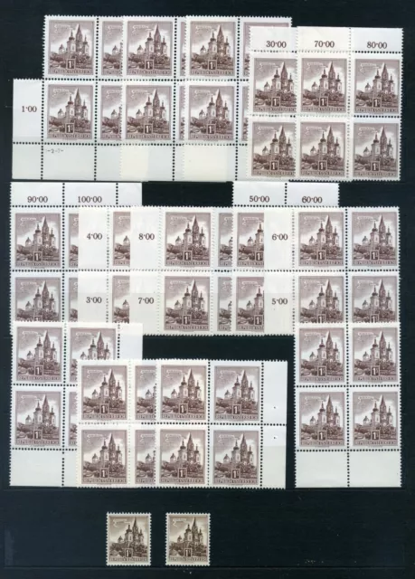 Österreich; 1957 / 63; Lot ( 24 x 4rer Blöcke ); Mariazell; S 1,--; postfrisch