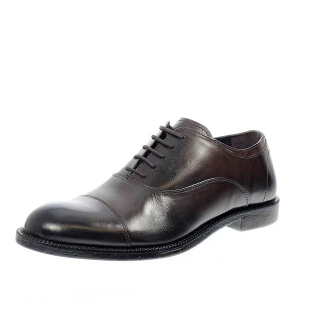 Scarpe Oxford Uomo Eleganti In Pelle Microfibra - Formali Da Sposa E Ufficio Con Punta A Larga - Foto 7