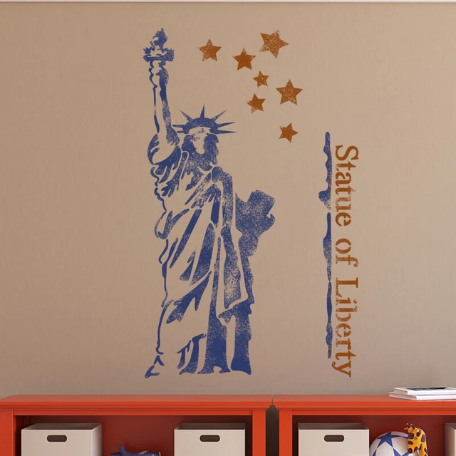 The Statue of Liberty Wall Stencil for Wall decor GRAFFITI better than wallpaper