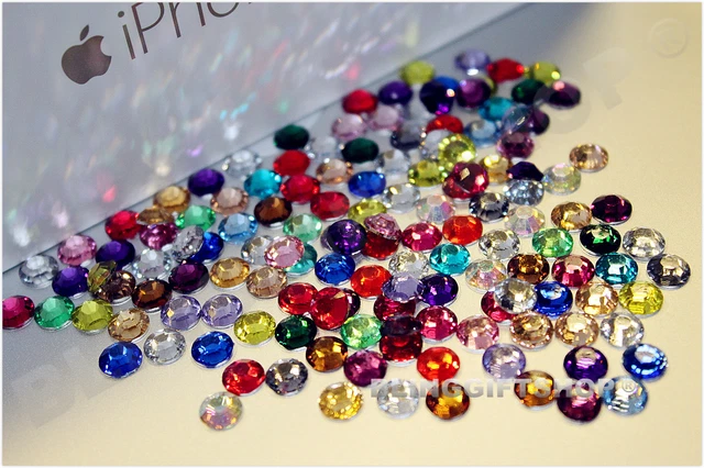 Wholesale Resin Flat Back Rhinestones Diamante Craft Gems  2Mm-6Mm Bulk Sale