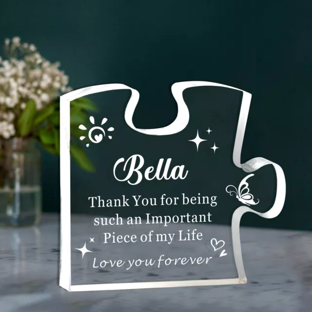 Personalised Acrylic Puzzle Piece Favours Thank You Gift for Family Best Friend