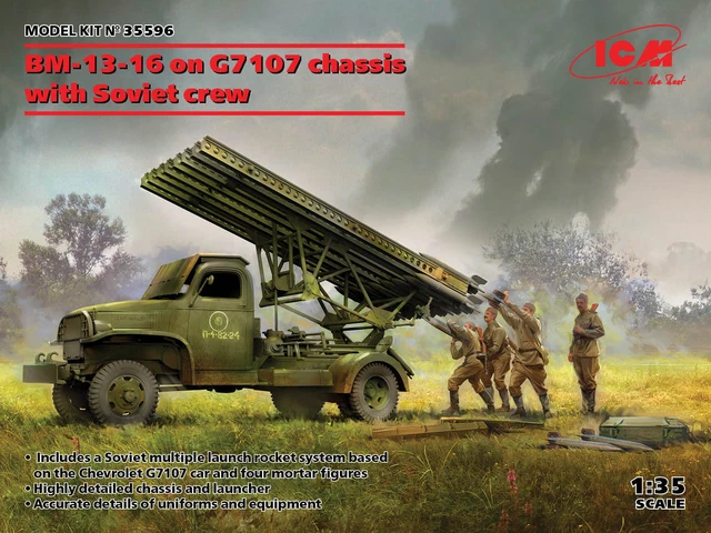 (ICM35596) - ICM 1:35 - BM-13-16 on G7107 chassis w/Soviet crew