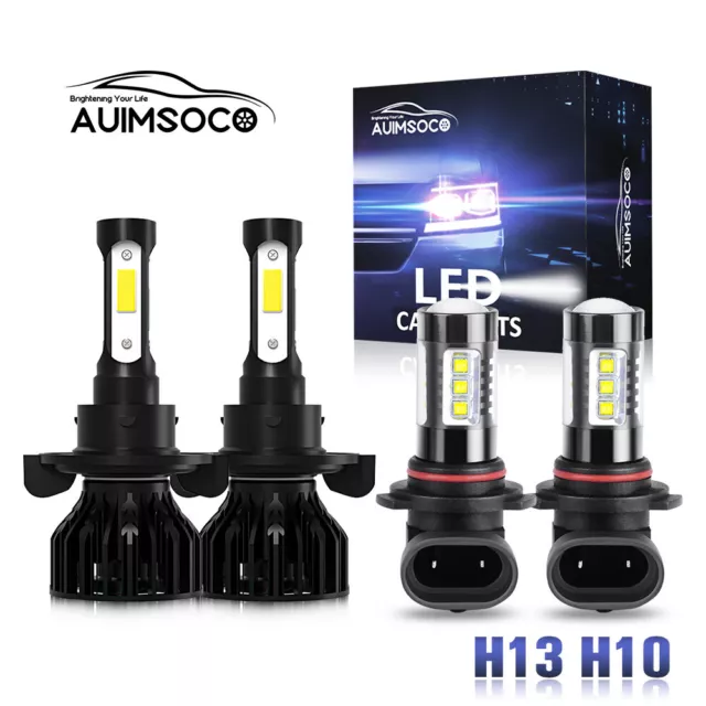 For Ford F150 F250 F350 2005 2006-2014 LED Headlight High/Low Beam+Fog Light Kit