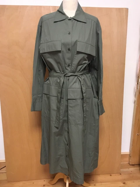 anine bing green dress Anine Bing // Green Wool Ribbed Knit Midi Dress – VSP Consignment main image 1