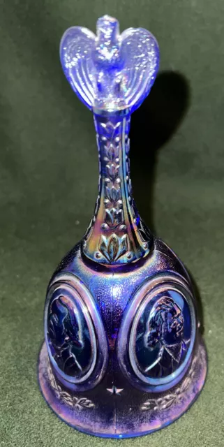 Fenton blue/purple Carnival Glass bell