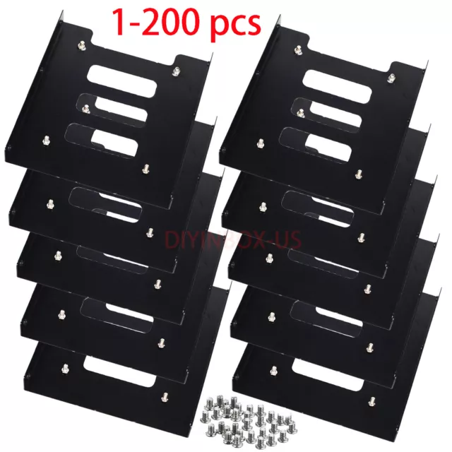 Lot 1-200 2.5" to 3.5"Bay SSD Metal Hard Drive HDD Mounting Bracket Adapter Tray